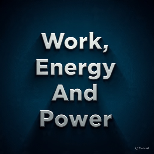 Work, Energy And Power
