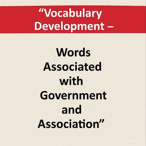 Vocabulary Development - Words Associated with Government and Association.